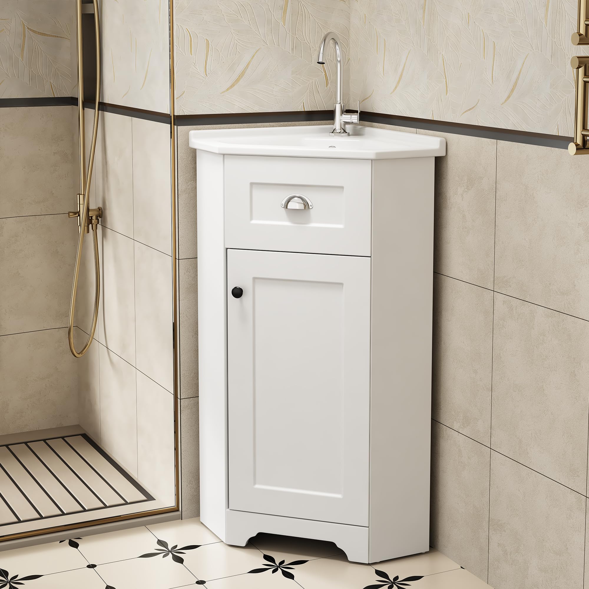 Mueble de baño SACOOL resistente al agua con lavabo de cerámica duradero