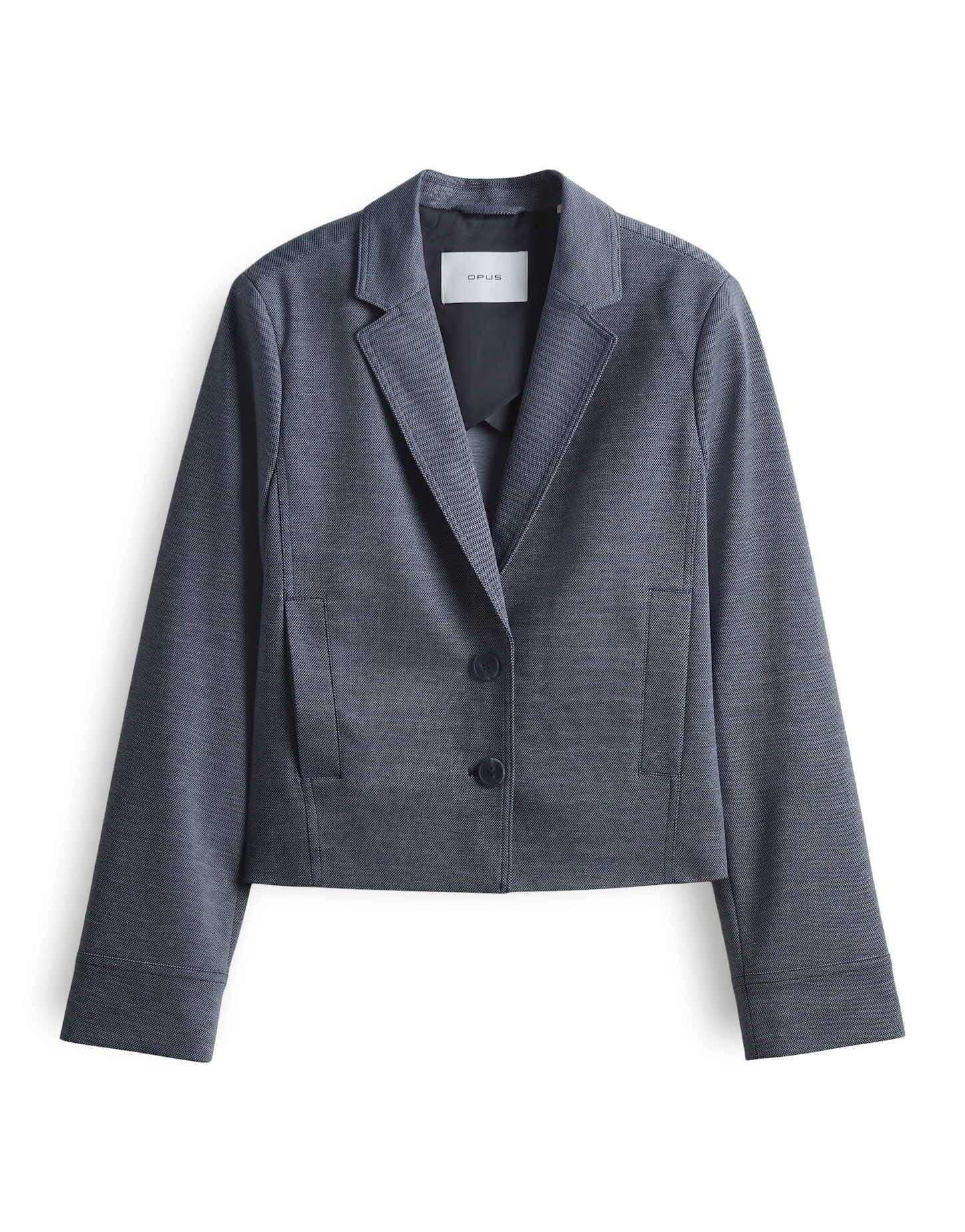 OPUS Kurzblazer Jamira Boxy Fit – Coal Blue, Größe 42