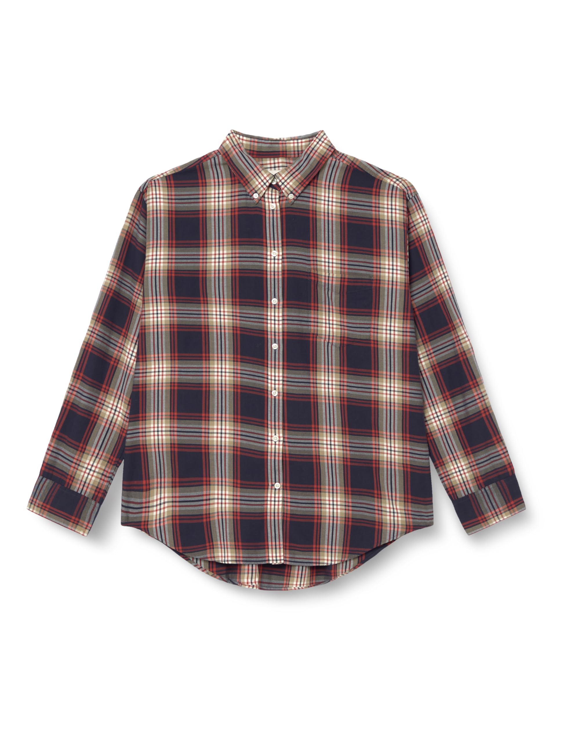 GANT Rel Checked Flannel BD Shirt Camicia da Donna Donna