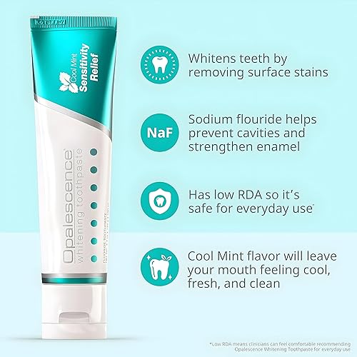 Miniatura 2 de Opalescence Pasta dental blanqueadora para dientes sensibles (paquete de 6) - Cuidado bucal, sabor menta, sin gluten - 5167-6