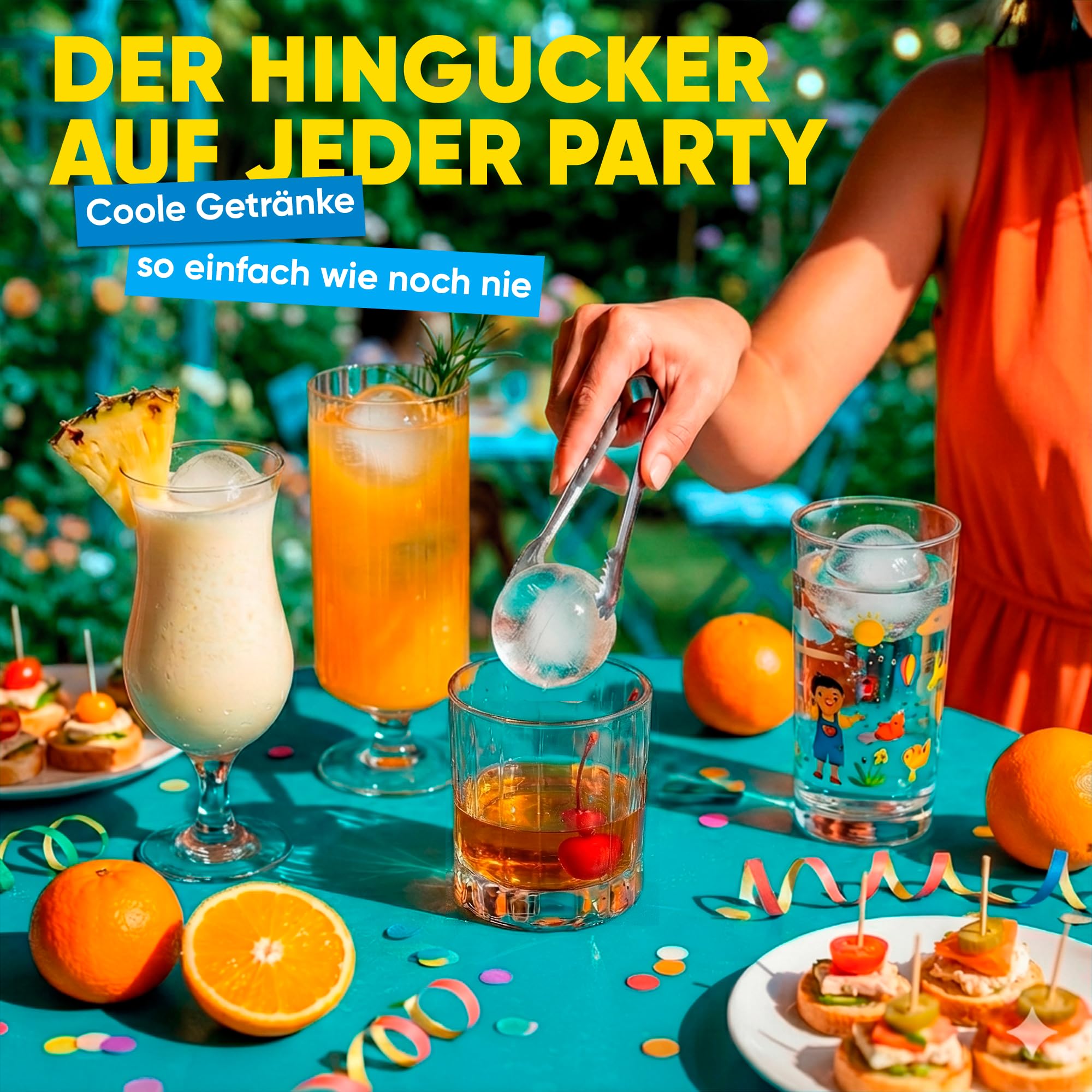 Neighbour's Friend Patentierte Eiskugelform 3er Pack Platinum - Große Eiswürfelform rund Platinsilikon für Cocktails, Gin & Getränke - 18x Eiswürfel rund spülmaschinengeeignet - XXL Eiswürfel