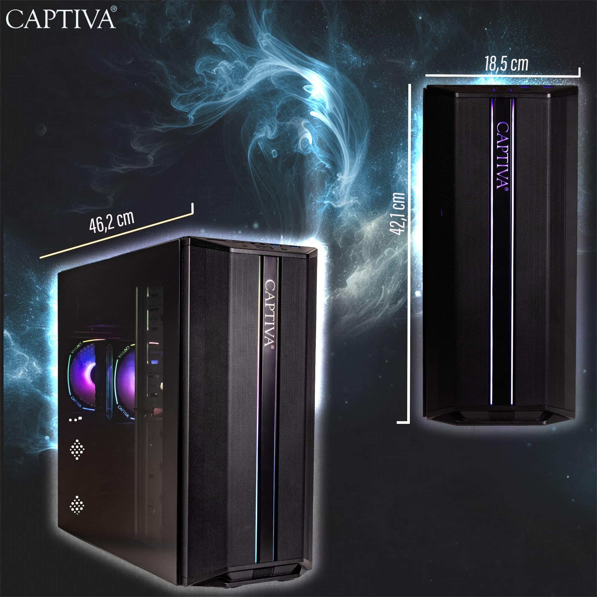 Captiva PC Advanced Gaming R98-184 | AMD Ryzen 5 7500F | 32GB DDR5 RAM | NVIDIA GeForce RTX 5060 8GB | 1 TB SSD | Windows 11 Home