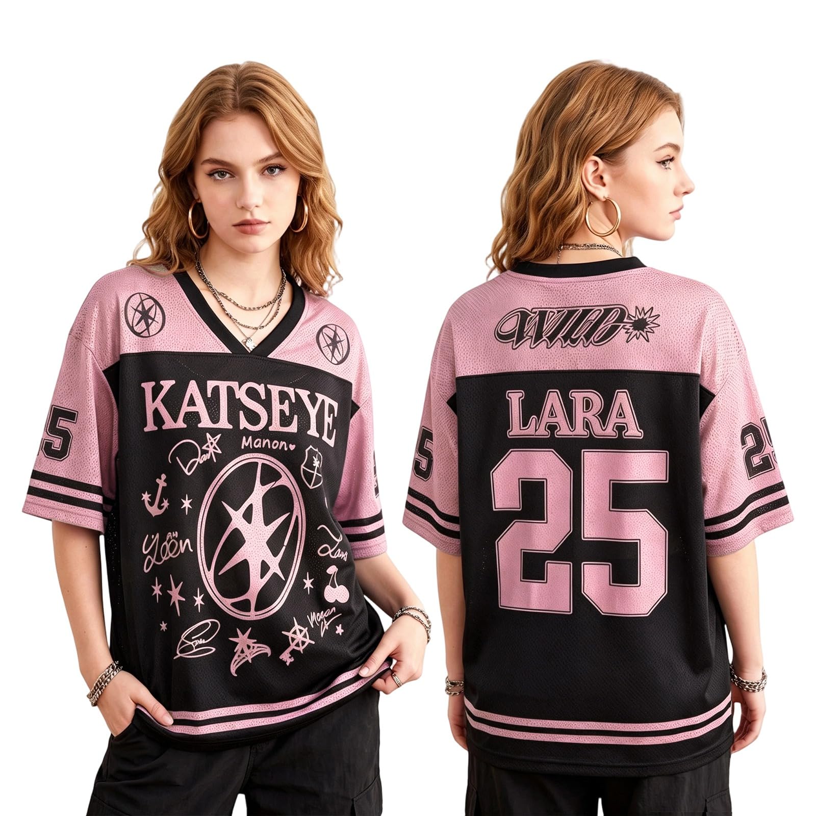 Katseye Jersey Tshirt Women K-Pop Music Concert Support The Wildworld Tour