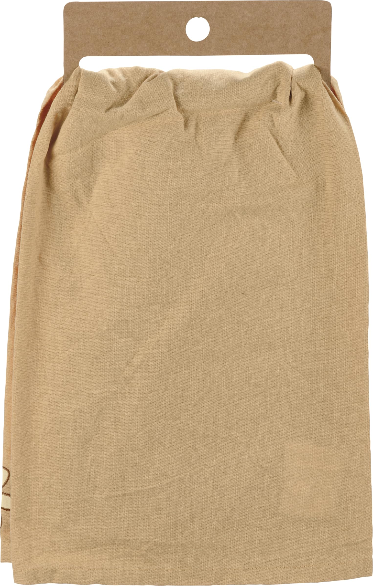 Primitives By Kathy 112135 - Asciugamano Da Cucina In Cotone Con Scritta 'Bee Happy' - Stile Rustico 71 Cm - Progettato USA
