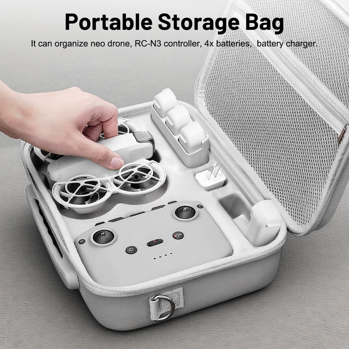 VicBou Sacoche de Transport pour DJI Neo 1 Sac de Rangement Kit, étui de Transport de Voyage pour DJI Neo 1 Fly More Combo Valise Compacte étanche Accessoires, pour Rangement Drone