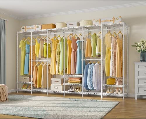 Miniatura 6 de VIPEK V60 - Perchero portátil extragrande para armario independiente, resistente para colgar ropa, organizador de almacenamiento para dormitorio