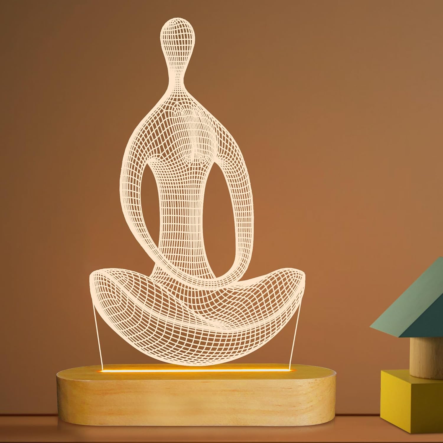 Lightzz Yoga Lamp 3D Yoga Night Light Christmas Gifts for Women Yoga Lovers Birthday Anniversary Ideal Gifts with