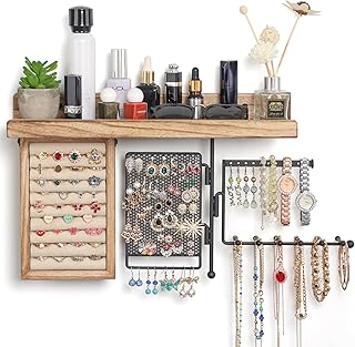30+ Handmade Copper Wire Decor Ideas With Industrial Charm 55 SOLIMINTR Hanging Jewelry Organizer Wall Mount with Rustic Wood Shelf, R...