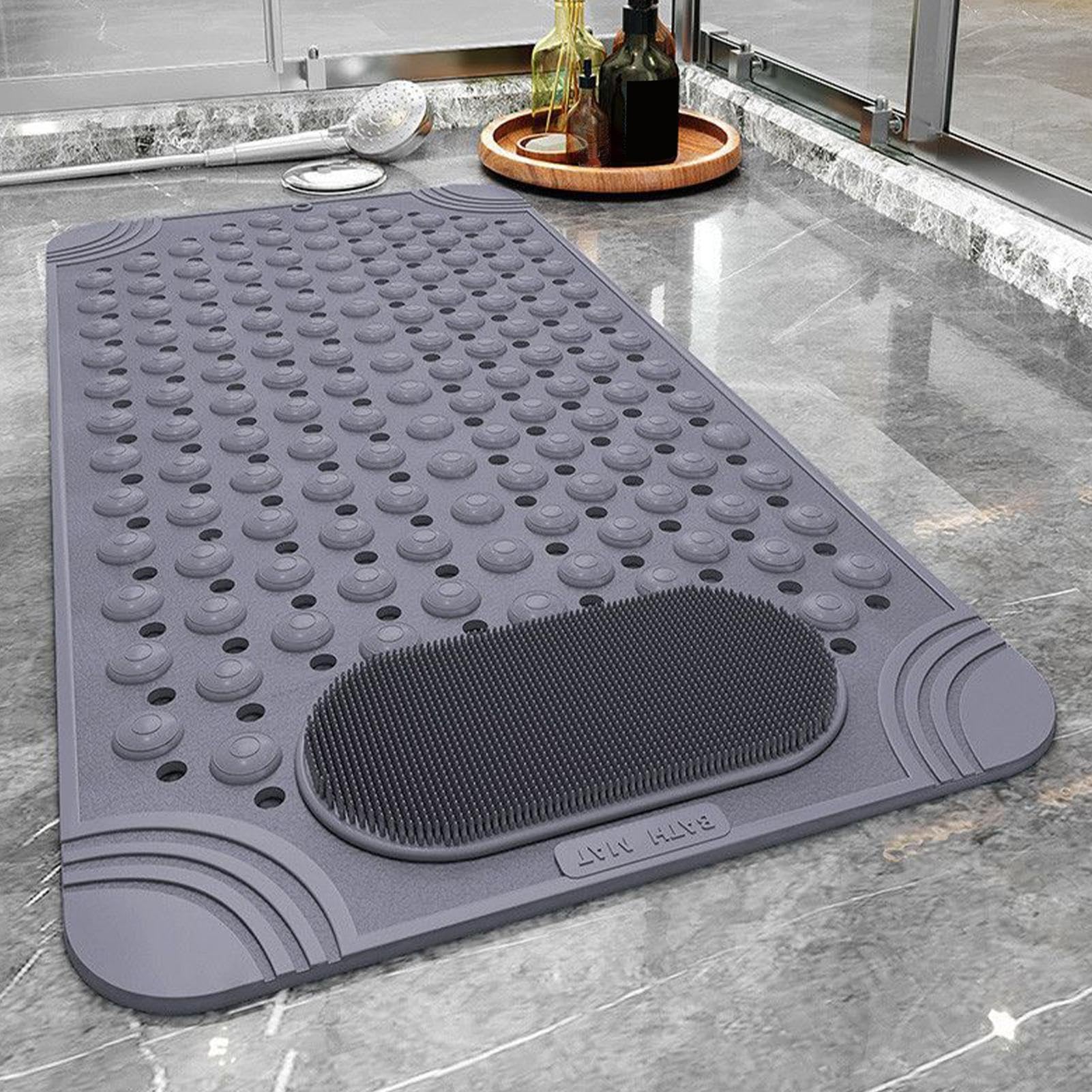 Tappetino Antiscivolo per Vasca da Bagno Asciugatura Rapida | Tappetino da Bagno per Casa Camper Campeggio Palestra Hotel Appartamento Ospedale
