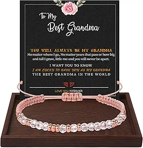 Btysun Morse Code Bracelets for Women Christmas Gift Stocking Stuffers for Teens Pink Braided Bracelets Inspirational Best Friend Birthday Gifts for Her High School Graduation Gifts for Her 2025 Mom Bracelet Jewelry