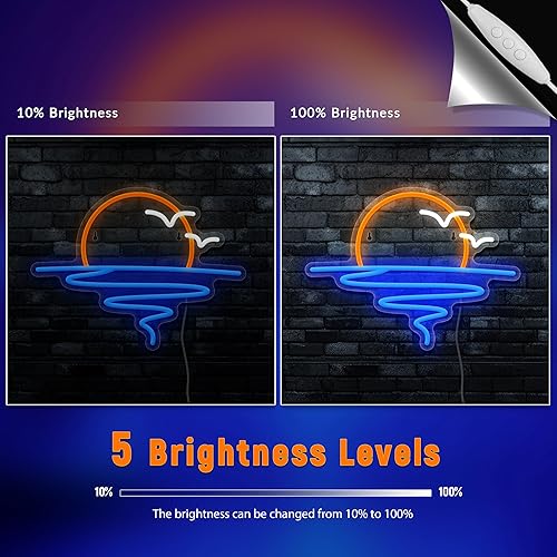 Miniatura 3 de Letrero de neón para decoración de pared, luz LED de neón regulable para playa, dormitorio, sala de estar, boda, bar, fiesta, decoración del hogar