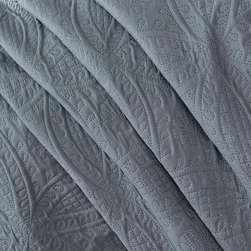 Miniatura 6 de ENJOHOS Juego de edredón tamaño King, 3 piezas, moderno, geométrico, texturizado, para todas las estaciones, ropa de cama ligera y suave de