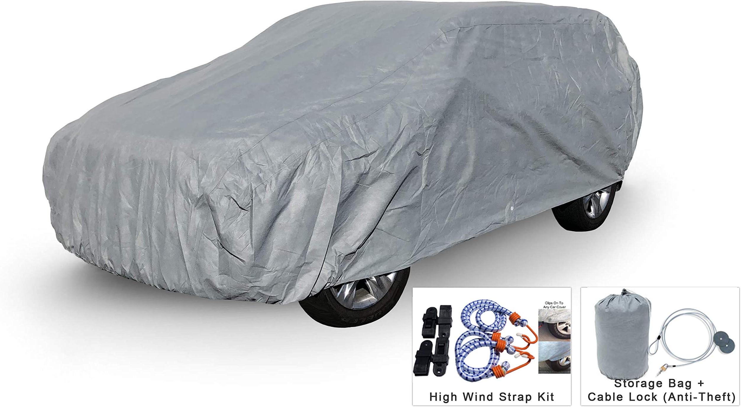 CarCovers Weatherproof SUV Cover & Warranty Compatible with Porsche 2014-2024 Macan - Outdoor Cover Theft Cable Lock SUV Accessories Better Than Waterproof