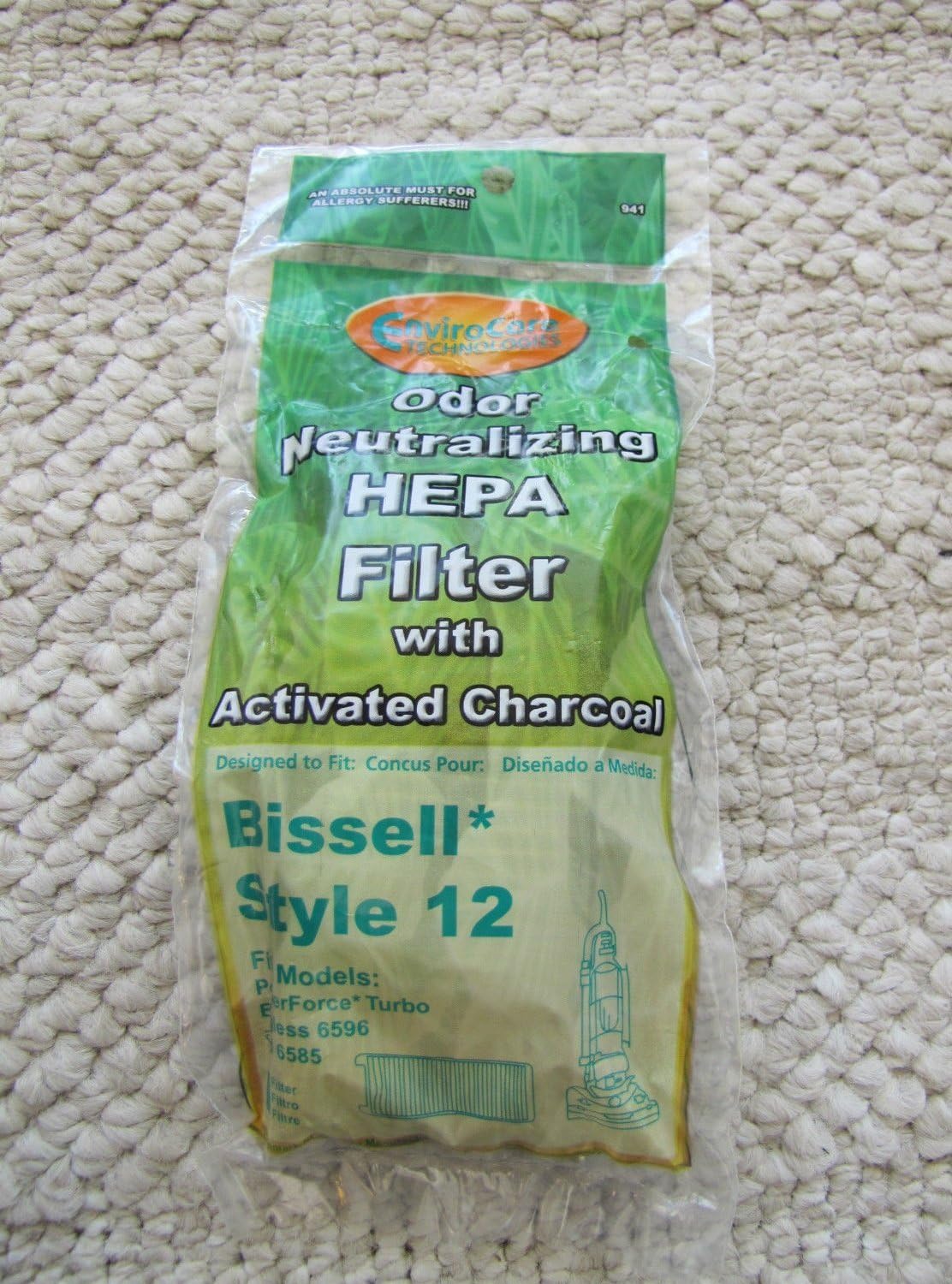 Style 12 HEPA Exhaust Filter Fits Bissell Powerforce Bagless Turbo 6585