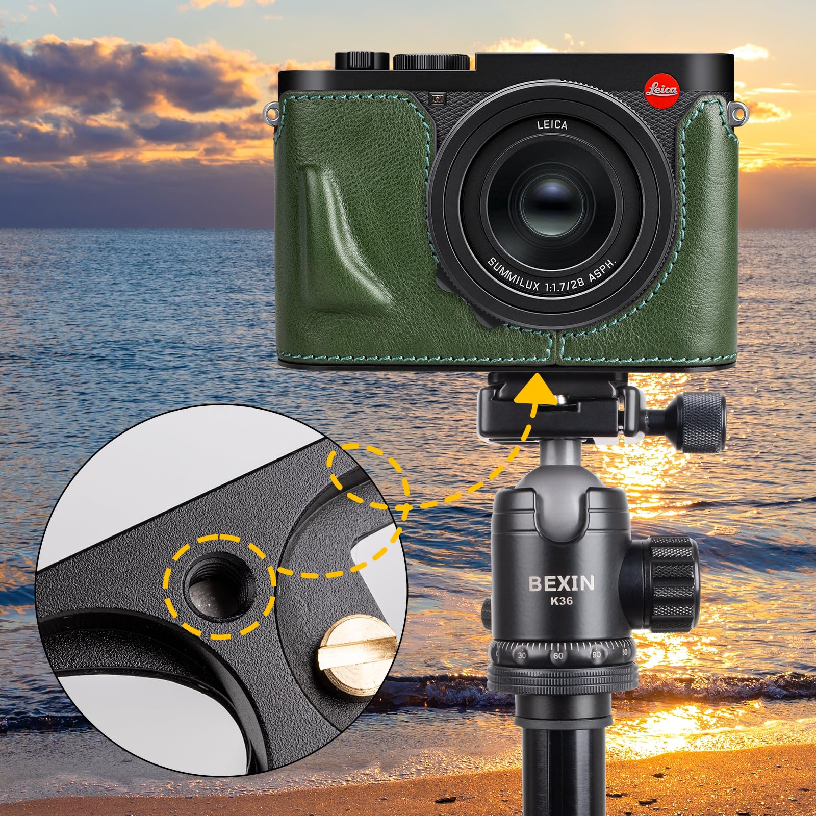 Amazon.com : MUZIRI KINOKOO Case for Leica Q3 Q3 43, Top Layer