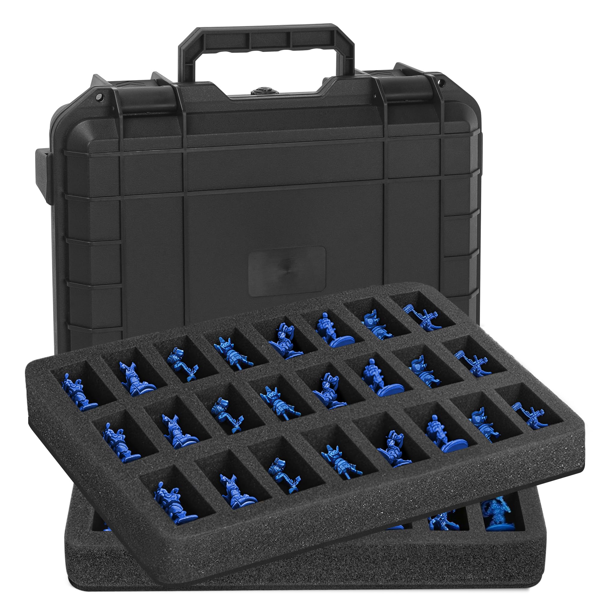 Miniature Storage Figure Hard Shell Case, 48 Slots DND Minis Carrying Case