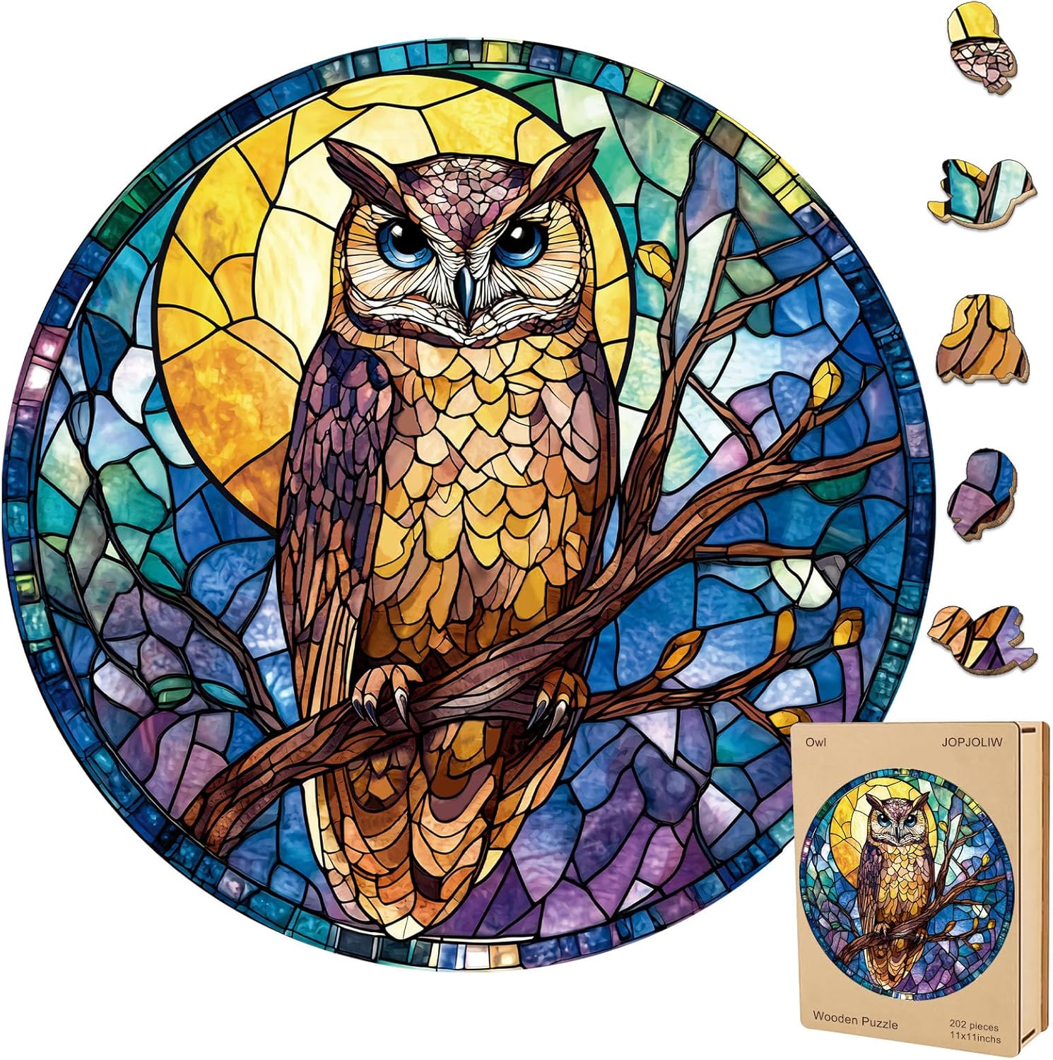 Sunflower Wooden Puzzles for Adults, Jigsaw Puzzle 200 Pieces, Unique Shape Puzzles with Wooden Box, Family Game Gift, Fun Challenging Puzzle for Adults