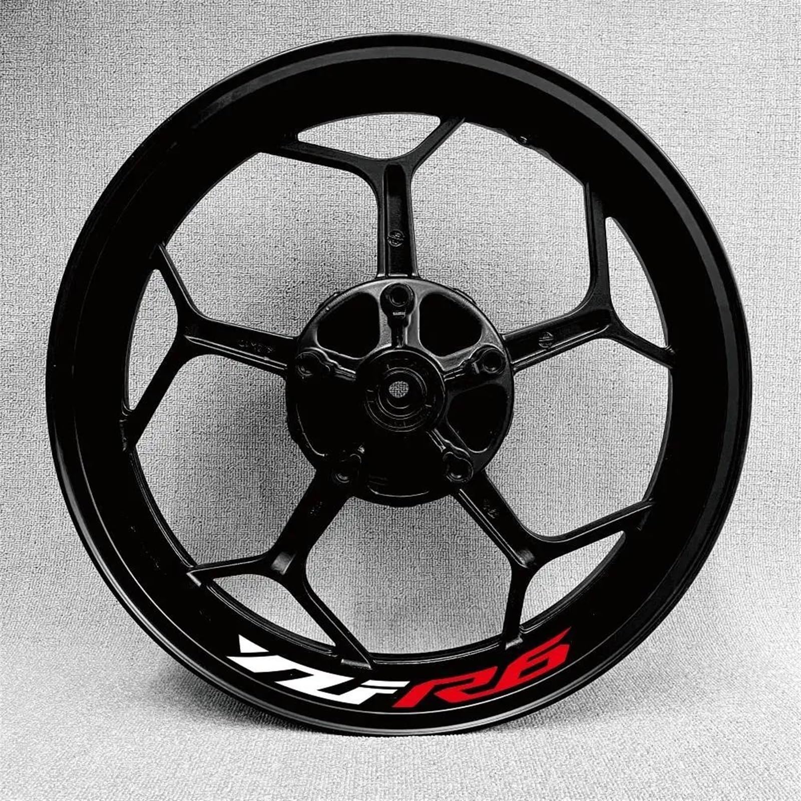 Stickers Motorcycle Wheel Stickers Night Reflective Decorative Rim for Yamaha YZFR6 YZF R6(Style 9)