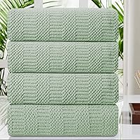 Vista 11 de Oliven Juego de 4 toallas de baño grandes blancas de 35"x70", toallas de baño de gran tamaño jumbo de 600 GSM, suaves, altamente absorbentes