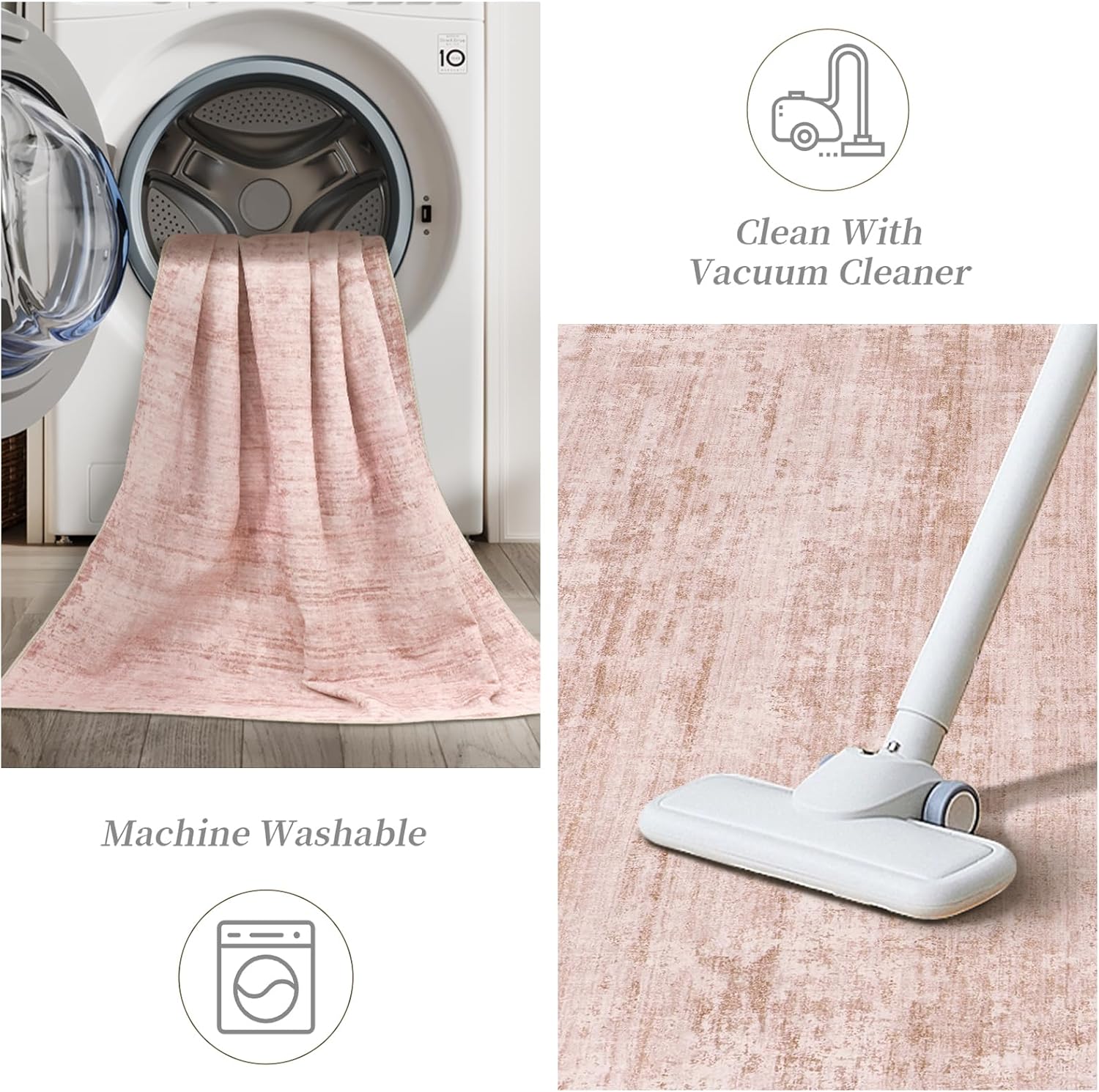 zesthome 8x10 Area Rugs for Living Room, Non-Slip Backing Washable Rug, Modern Abstract Area Rug, Stain Resistant Rugs for Bedroom, Ultra-Thin Large Area Rugs, Area Rug 8x10