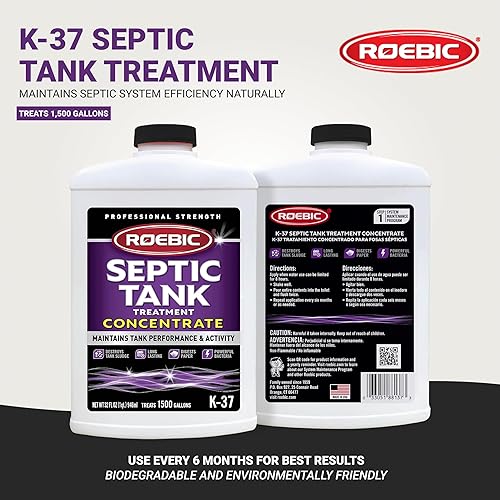 Miniatura 8 de Roebic K-37-Q Tratamiento para fosas sépticas elimina las obstrucciones bacterias enzimas amigables con el medio ambiente seguras para los inodoros