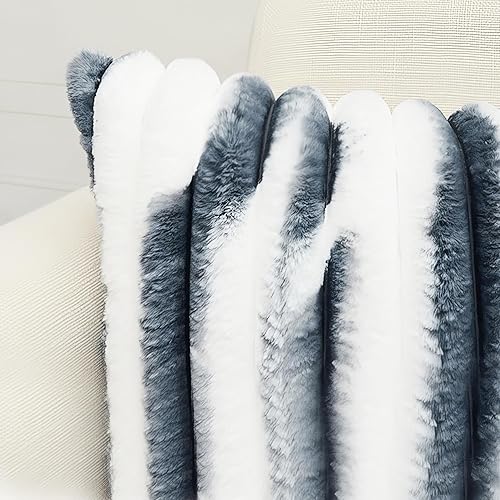 Miniatura 10 de Funda de almohada súper suave de 20 x 20 pulgadas, de doble cara, para decoración del hogar, de piel sintética, a rayas llamativas, extra gruesa,