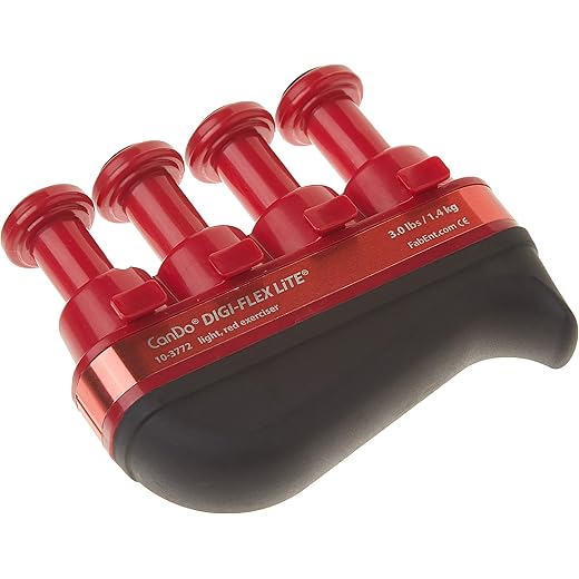 CanDo Digi-Flex LiTE Exerciser, Light, Red