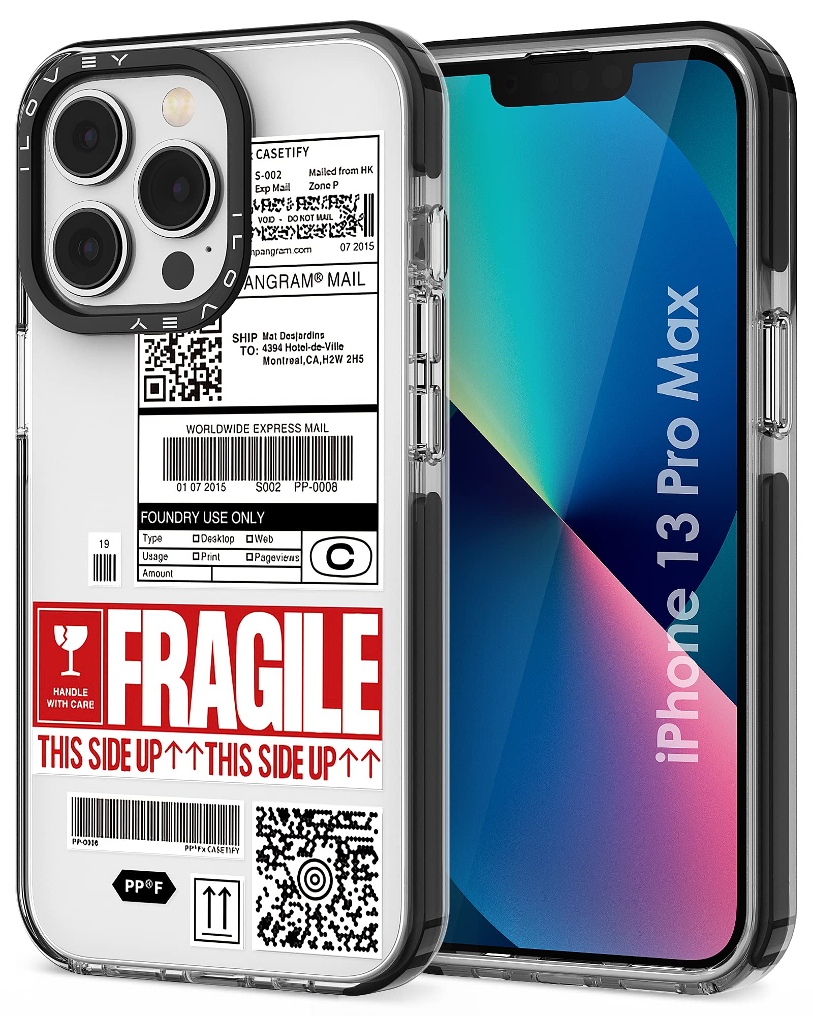 ILOVEY Compatible with iPhone 13 Pro Max Case with Design, Soft TPU Shockproof Pattern Phone Protective Yellow-Resistant Case Cover for Women Girls iPhone 13 Pro Max 6.7 Inch (Barcode)