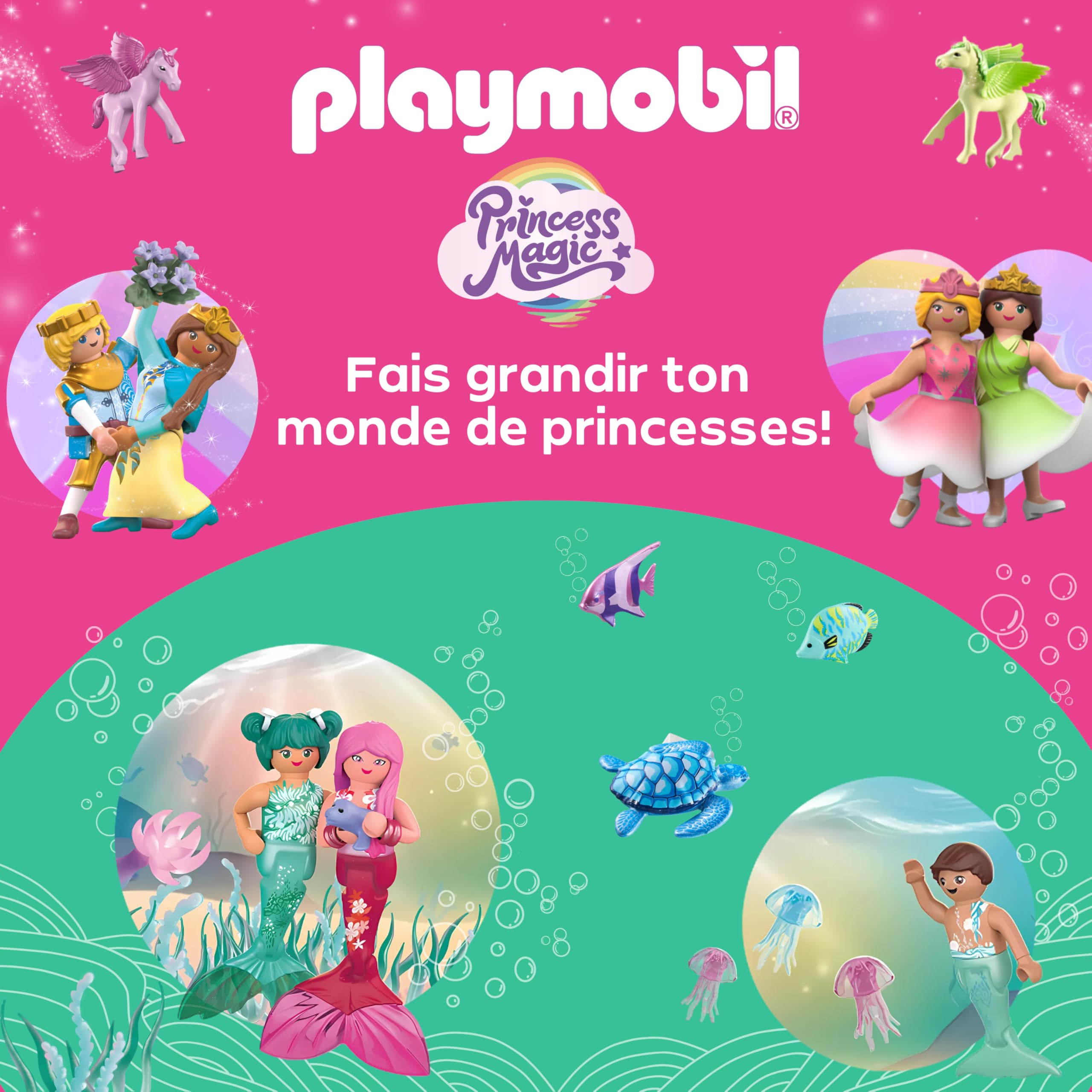 Playmobil | Magic Unicorns | La Maison des fées avec Licorne dorée et écurie | avec Guirlande Lumineuse pour des Nuits Magiques | Jouet créatif pour Les Enfants à partir de 4 Ans | 71838