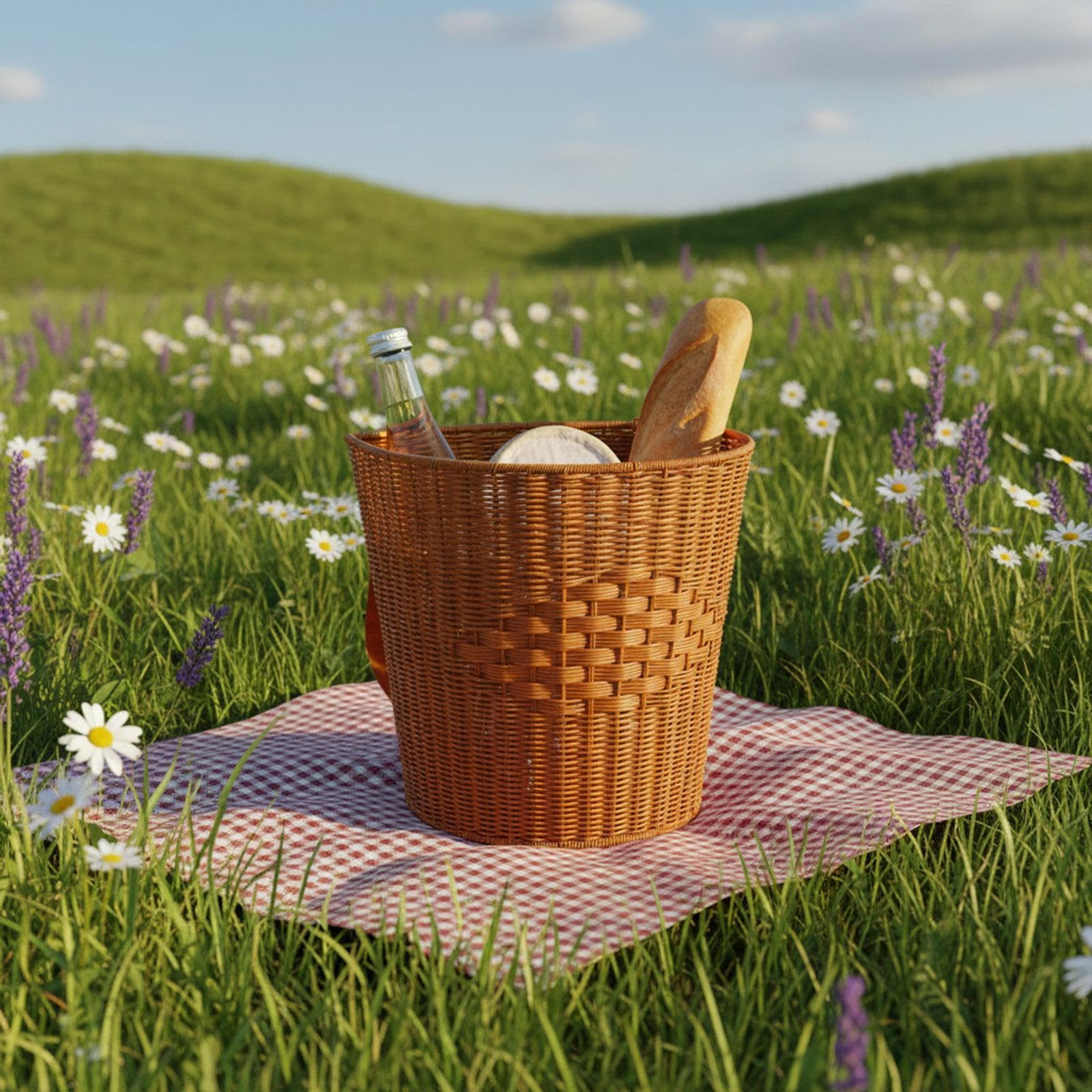 Cesta de Recolección, Cesta de Té, Cesta de Flores, Mochila de Compras, Polipropileno con Correas Ajustables, Adecuada para Jardinería Y Acampada, Sin Tapa