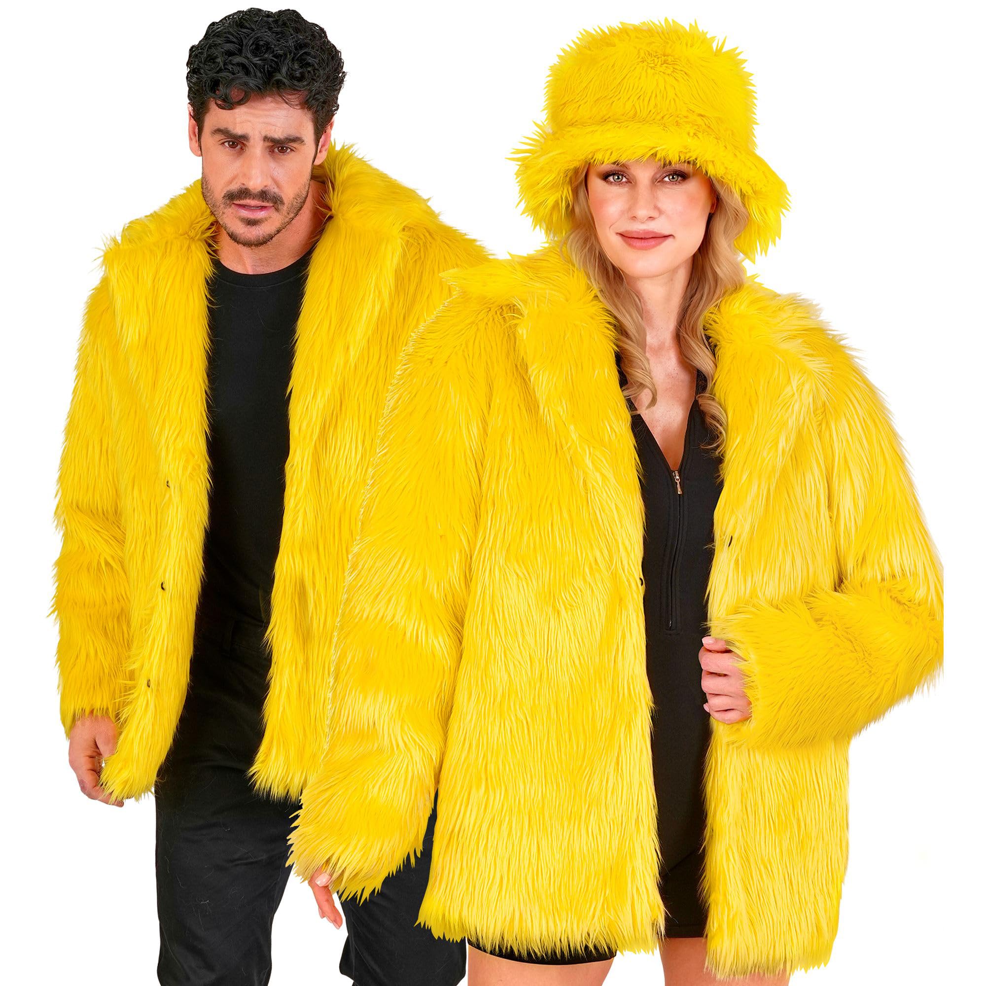 W WIDMANN MILANO Party Fashion - Kunstfell-Jacke für Damen und Herren, Plüschjacke, Kostüm, Party Outfit für Karneval & Festival
