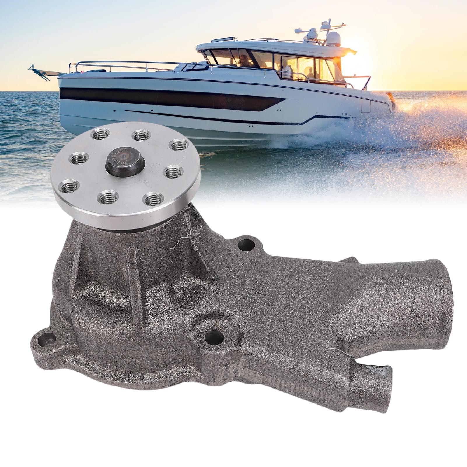 AUNMAS Pompa di Circolazione Pompa di Circolazione dell'acqua con Alloggiamento in Metallo e Girante in Ottone Adatta per Motori Marini Mercruiser 3.0L 2.5L 4.0L di Raffreddamento per Barche
