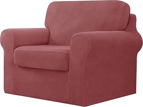 Miniatura 35 de CHUN YI Fundas de sofá de 7 piezas, fundas de sofá lavables, funda elástica para sofá de 3 cojines con respaldo y fundas de cojín separadas, Azul