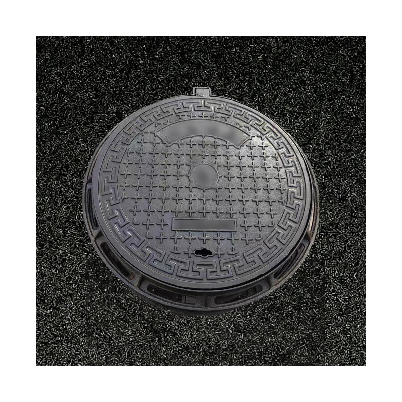 GJMSSMY Round Manhole Cover, 40x40cm Ductile Iron, Heavy-Duty Septic Tank Lid, Perfect for Sidewalks & Lawns, Water Drainage Solutions, 15.7x15.7in