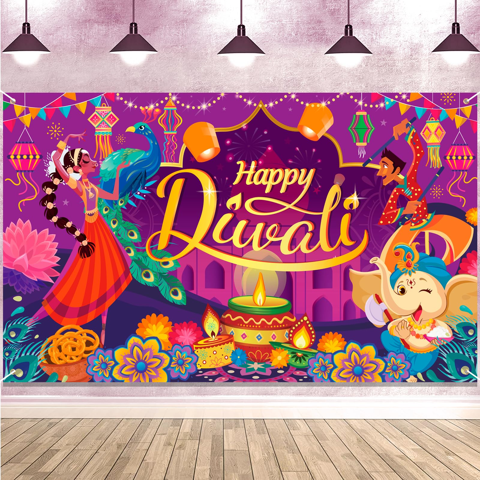 DPKOW Happy Diwali Banner Decorations