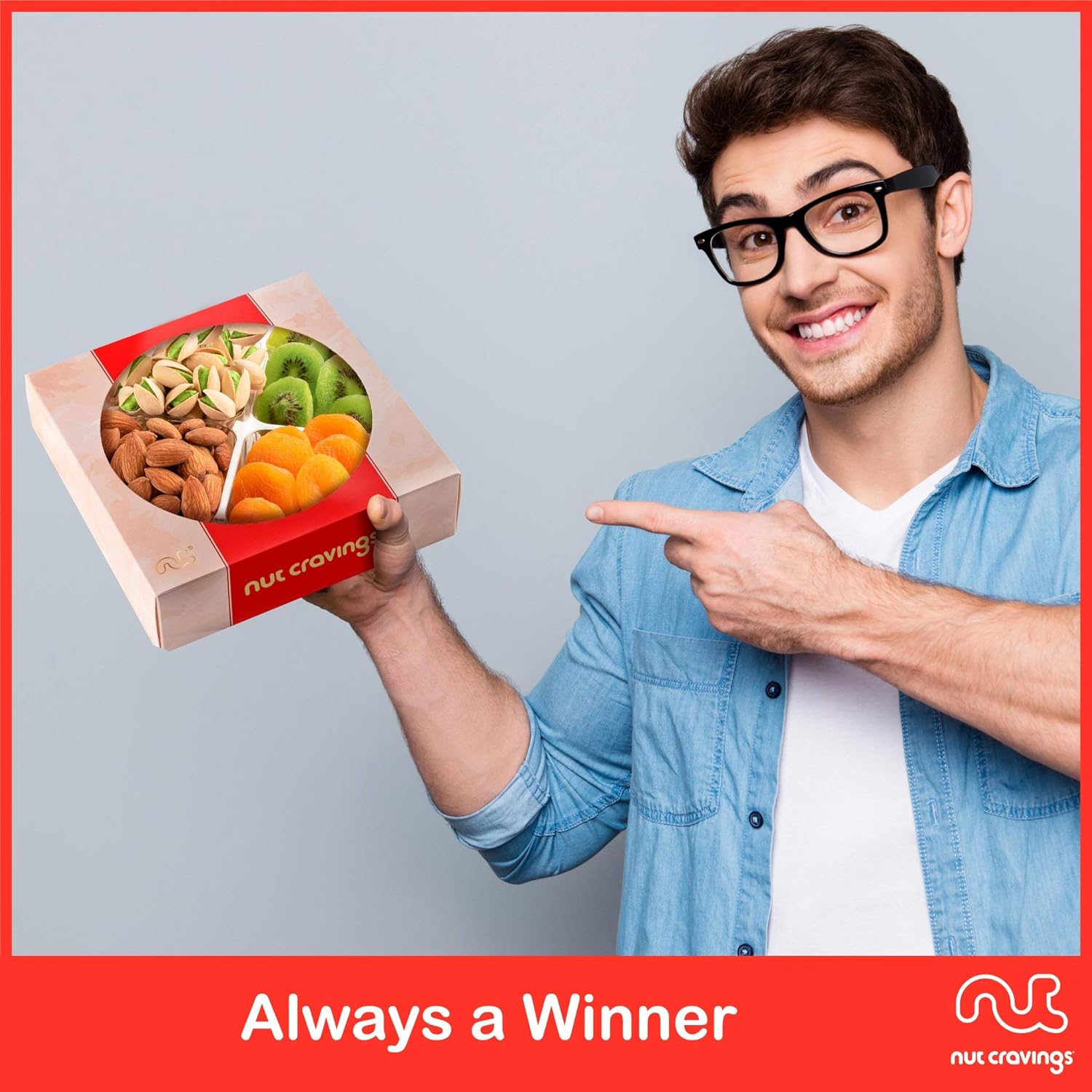 NUT CRAVINGS - Purim Mishloach Manot Dried Fruit & Mixed Nuts Gift Basket in Red Box (4 Assortments) Ramadan Gifts Food Arrangement, Healthy Snack Care Package, - Image 8