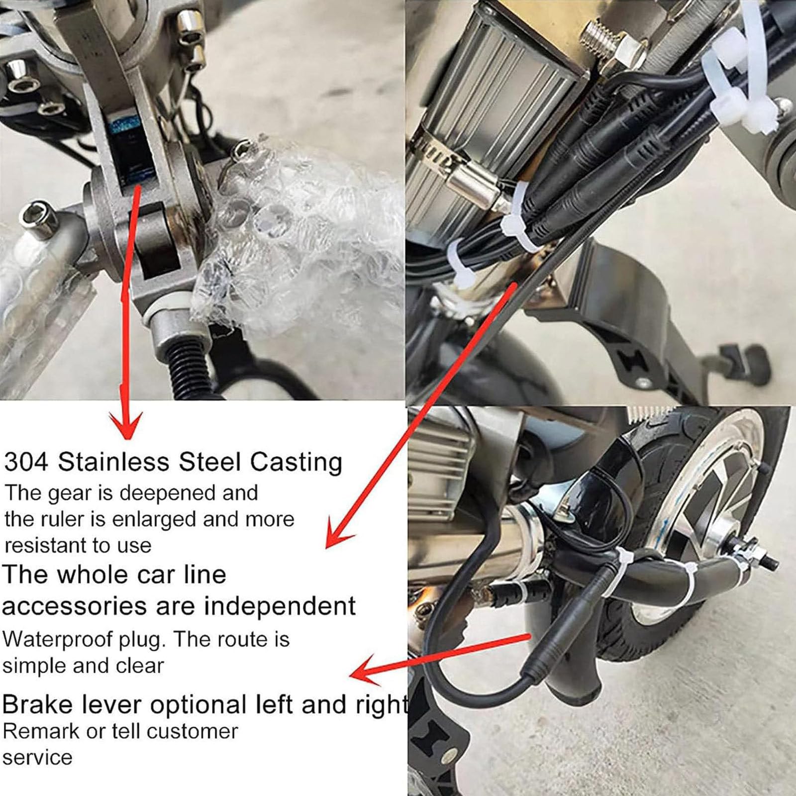 Dispositivo De Tracción para Silla De Ruedas, Kit Conversión Silla Ruedas Eléctrica con Sistem Amortiguación, Ajuste 3 Velocidades, batería Litio 48v 15/17 Ah, autonomía 70/90 km,B