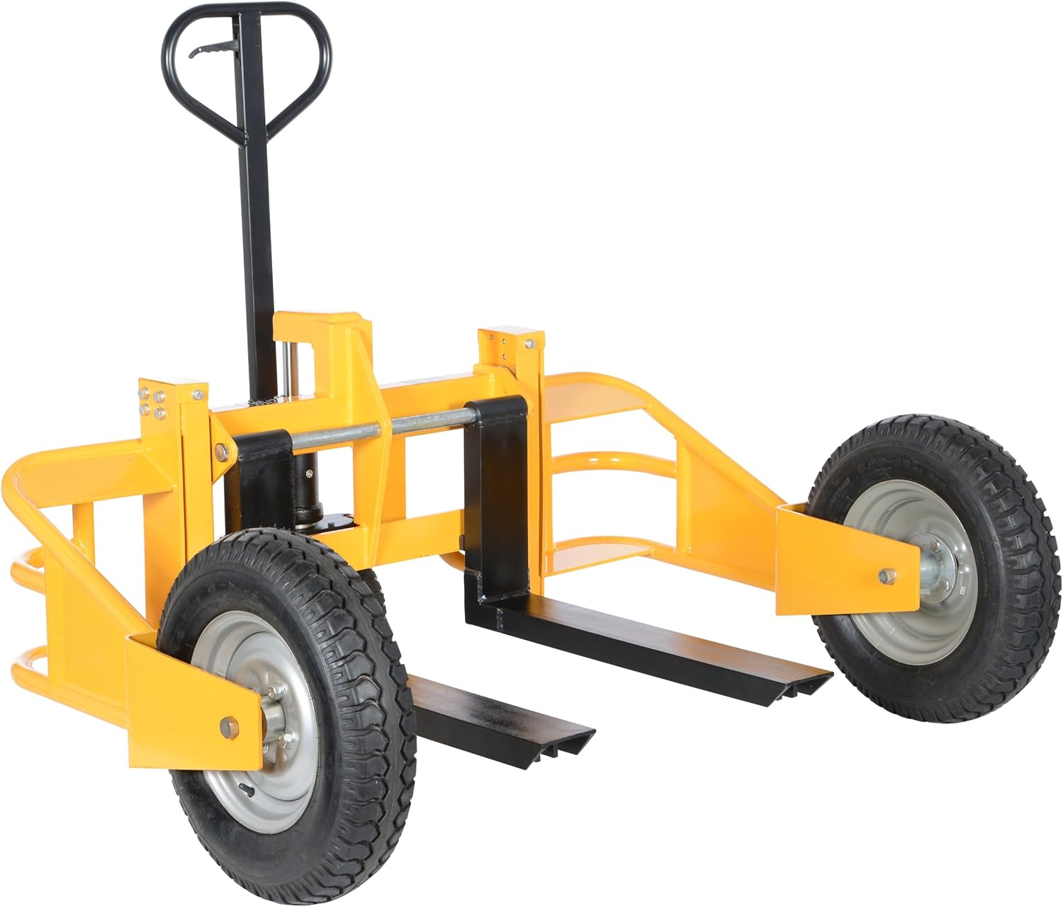 Vestil ALL-T-HD Steel All-Terrain Pallet Truck 32 In. Fork Length 2500 Lb. Capacity Yellow