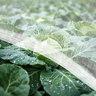 RAINFLOW Insect Netting for Garden - Garden Mesh Netting Pest Barrier,Row Covers for Garden Beds Pest Protection,Raised Garden Bed Net,Mesh Plant Covers for Vegetables,Fruits and Flowers (4ft x 10ft)