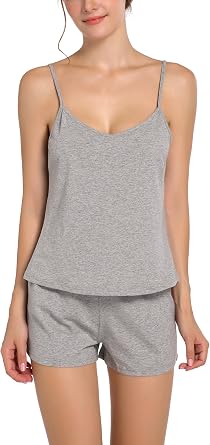 Womens Cami Shorts Sleeveless Short Sets Pj