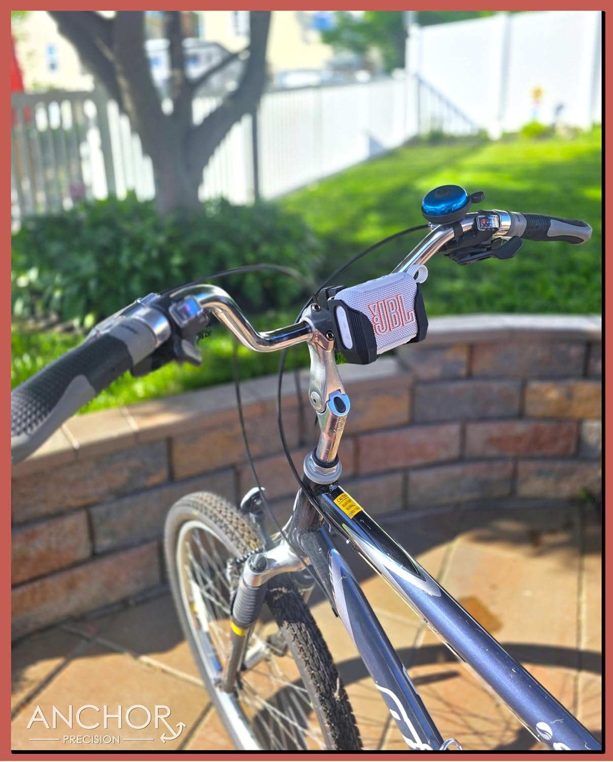 Bike Mount for JBL Go5 Bluetooth Speaker – Friction Fit - Included Handlebar Clamp (Bar Sizes 3/4in to 2in), for Bikes, Golf Carts & Boats