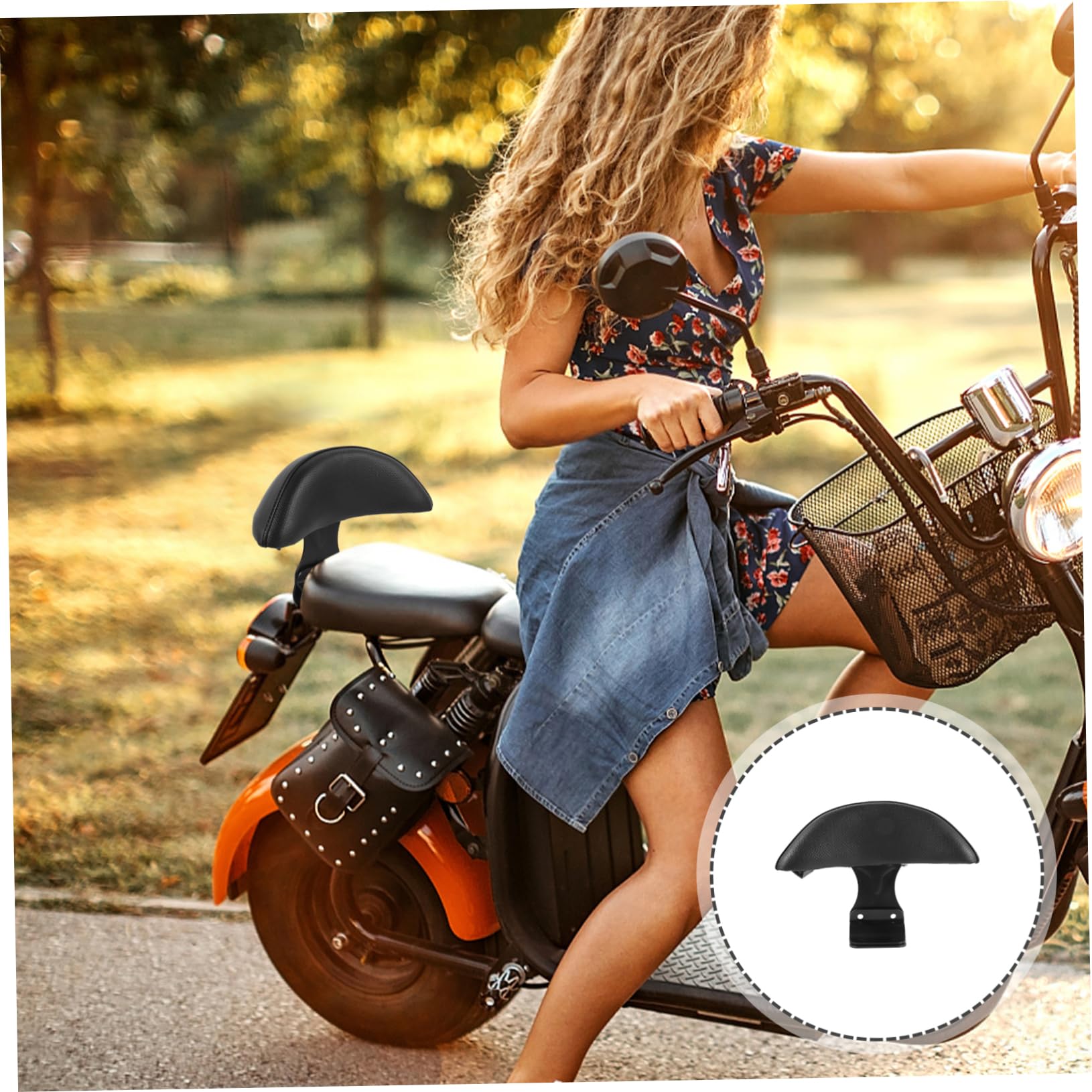 Dossier ArrièRe VéLo ÉLectrique Avec Coussin En Mousse ÉPaisse 10.63X8.07X4.72In Support Lombaire Ergonomique Accessoire Universel Pour SièGe Moto Et VéLo Confortable Pour Passager