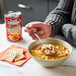 Campbell's Chunky Classic Chicken Noodle Soup, 18.6 oz Can
