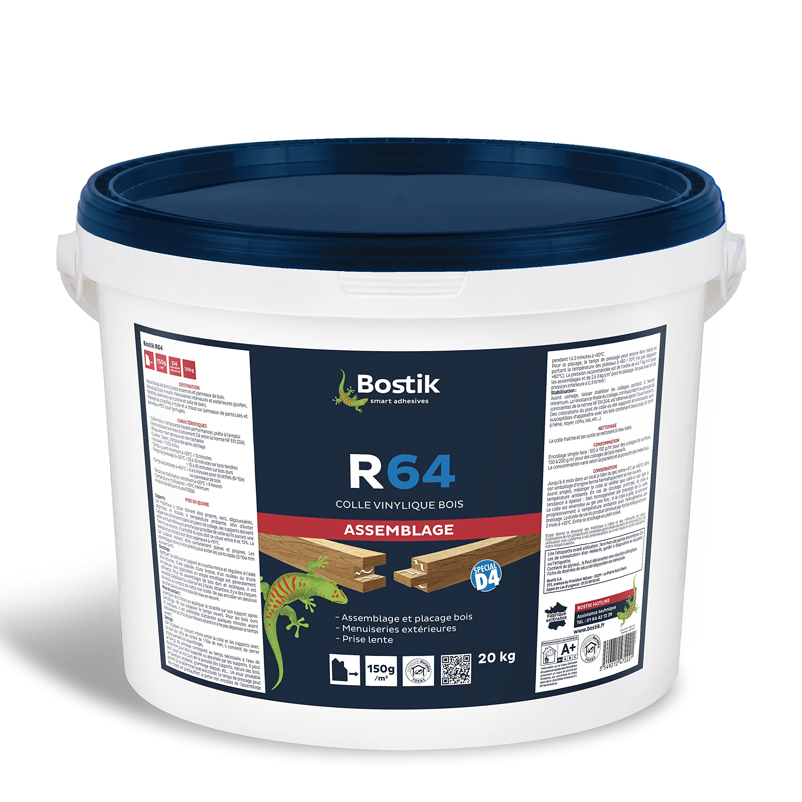 Colle à bois extérieure D4 Bostik R64 contre l'humidité des menuiseries