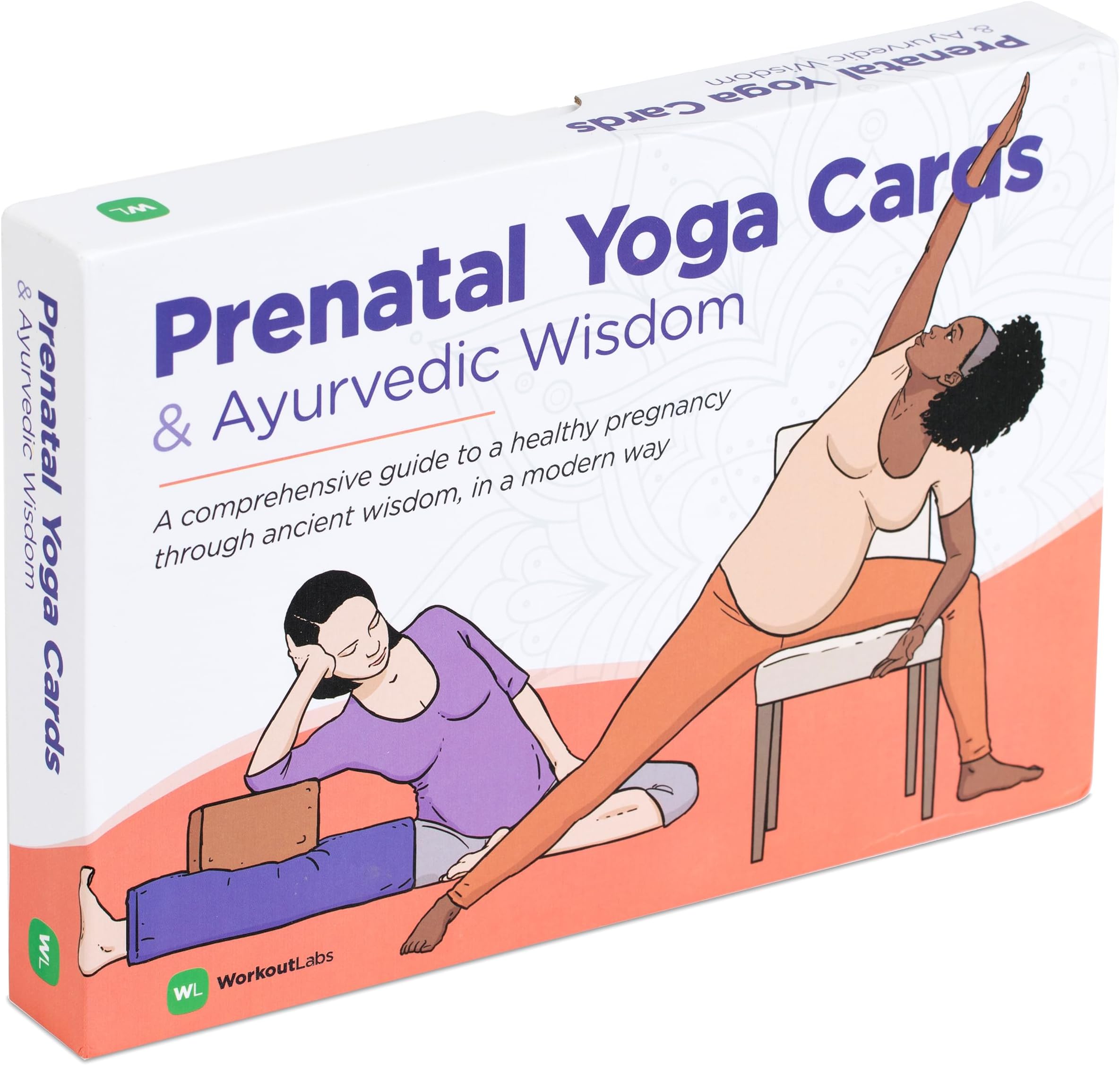 WorkoutLabs Prenatal Yoga & Ayurveda Cards โ Healthy and Conscious Pregnancy Guide with Ancient Wisdom in a Modern Way ยท Premium Cards and Book Set for Pregnant Women and Prenatal Yoga Teachers