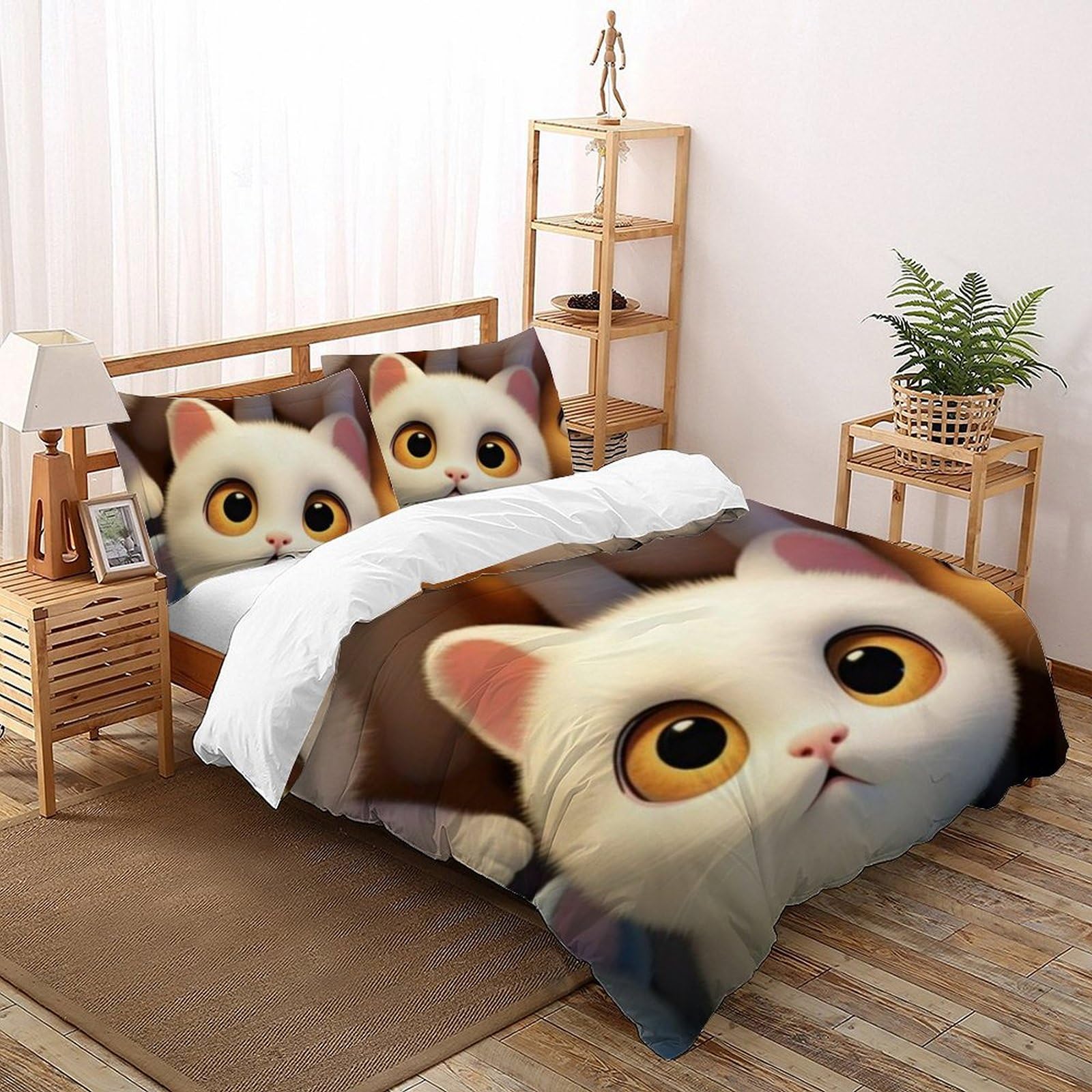 Housse de couette double La Maison du Chaton douce pour grand lit