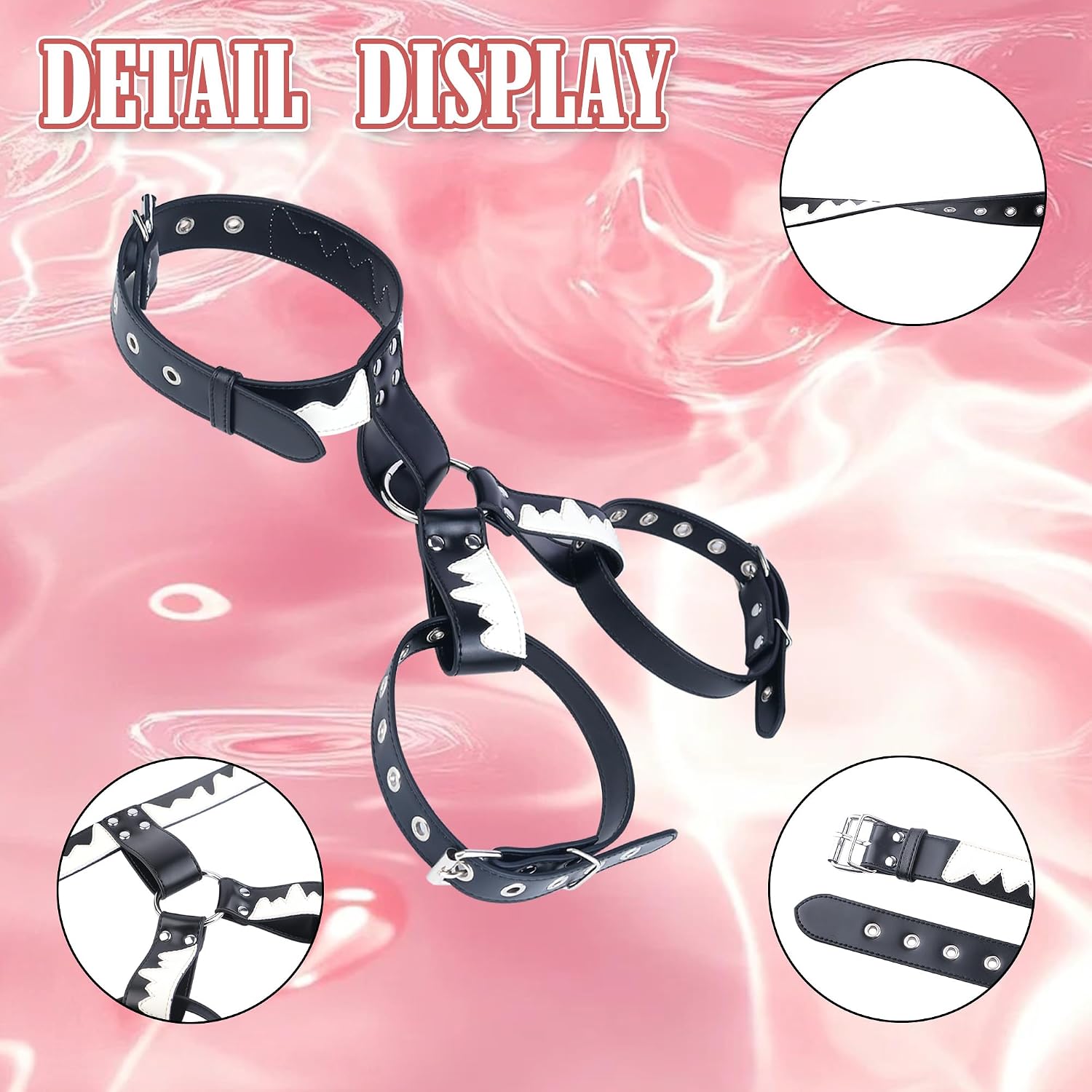 BDSM Breast Binding Sex Restraints Bondage Gear & Accessories Adult Toys for Couples, Adjustable BDSM Set with Neck & Breast Restraint, Sex Bondage Harness for Women Couples SM Role Play