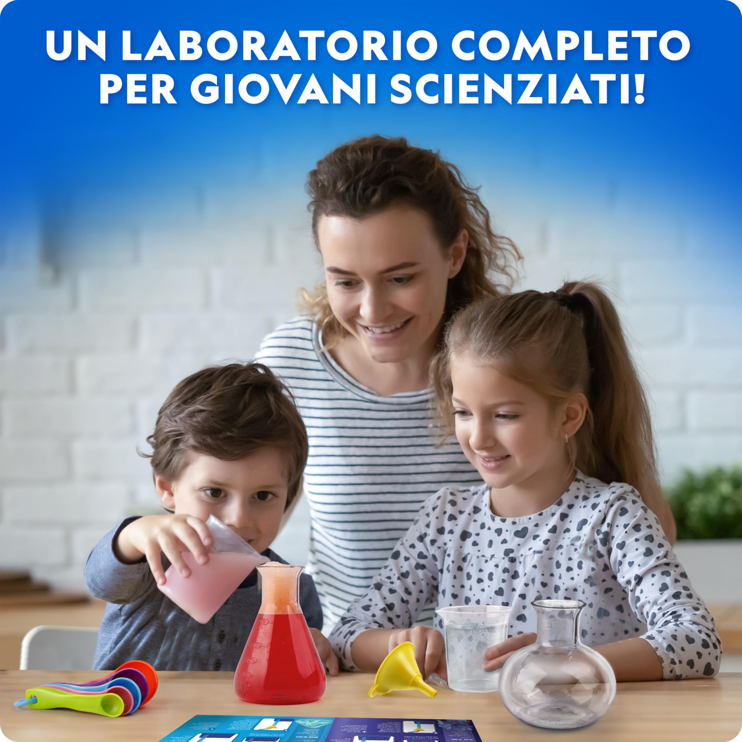 Blue Marble National Geographic Set di Chimica per Bambini – Laboratorio Educativo con 50 Esperimenti Scientifici e Oltre 20 Strumenti di Laboratorio