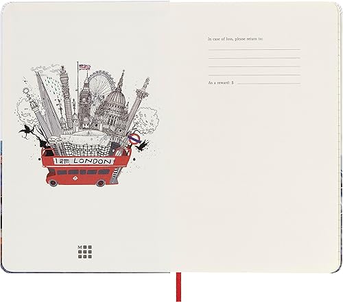 Miniatura 2 de Moleskine I Am London - Cuaderno duro con rayas grandes, color blanco