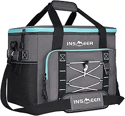INSMEER Bolsa Térmica Grande À Prova De Vazamentos 60 Latas/40 Litros Refrigerador Isolado Lateral Macio Com Alça De Ombro